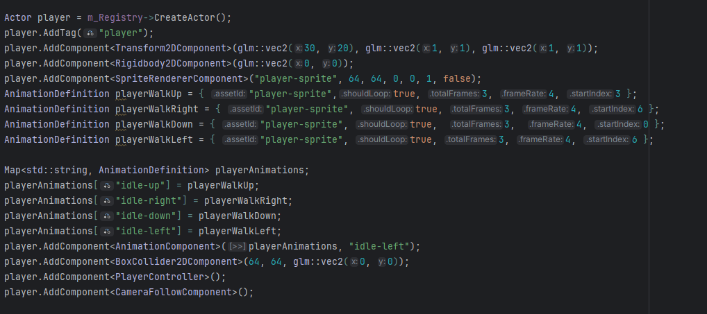 Saint Game Engine Entity Component System C++ API Sample